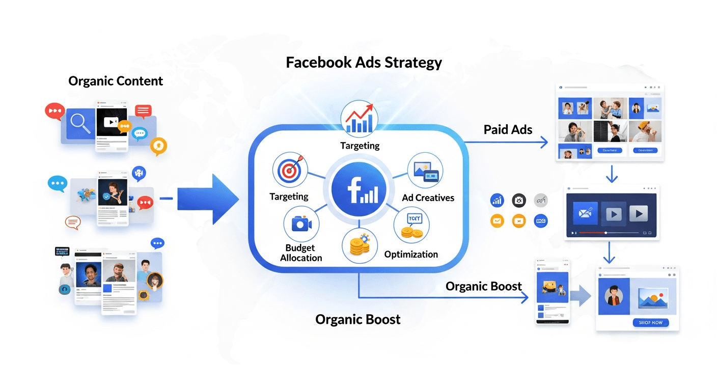 Cover Image for Facebook Ads Strategy: Combine Paid and Organic Content for Results
